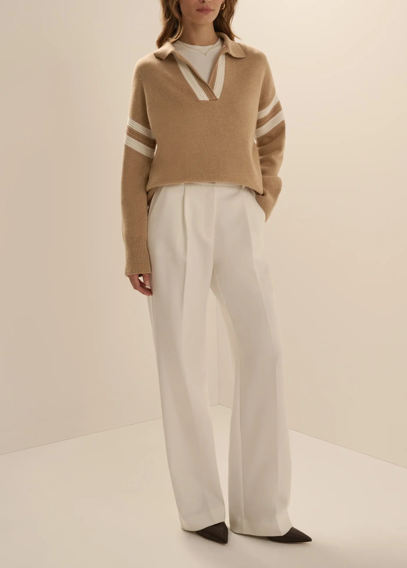 The Grace Sweater - Camel Ivory