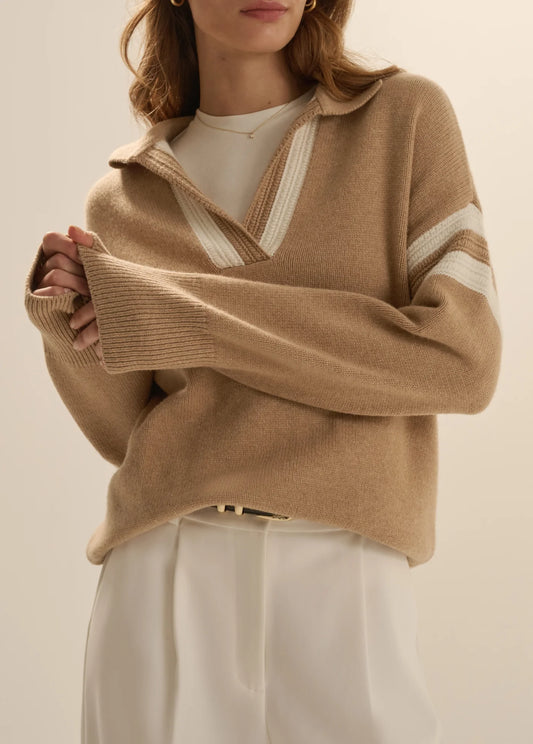 The Grace Sweater - Camel Ivory