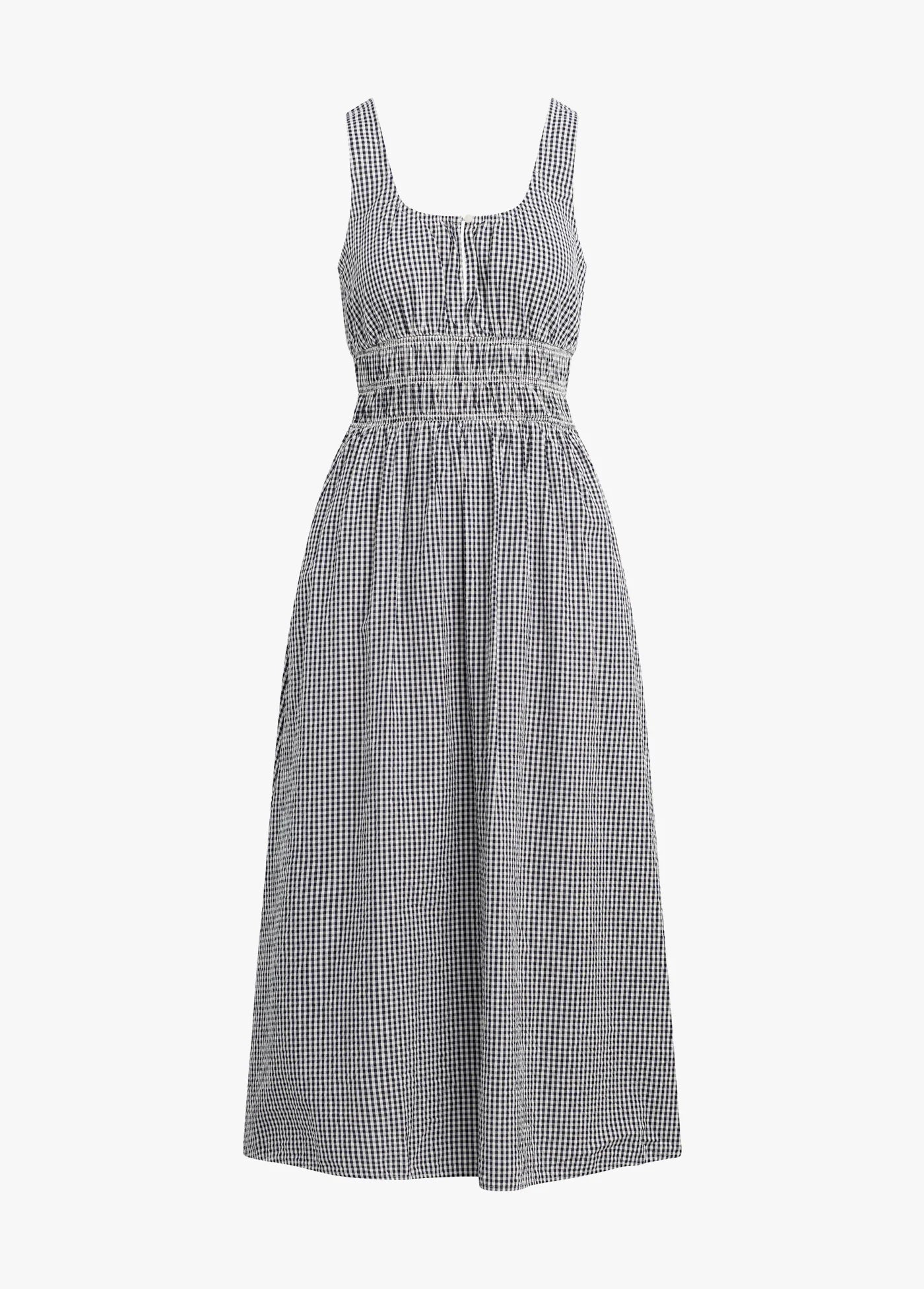 The Sleeveless Swoon Dress - Navy/White