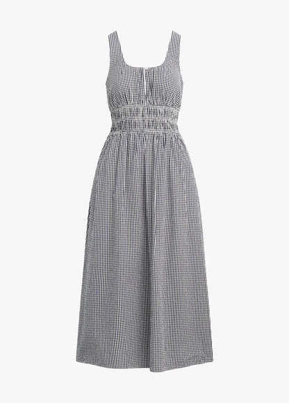 The Sleeveless Swoon Dress - Navy/White