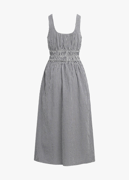 The Sleeveless Swoon Dress - Navy/White