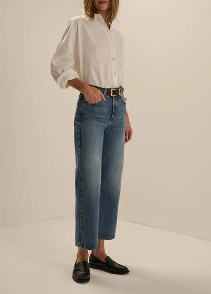 The Ruby Mid Rise Wide Leg Straight Jean - Alton