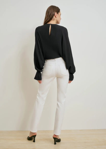 The Jen Mid Rise Slim Straight Jean - Anchorage White