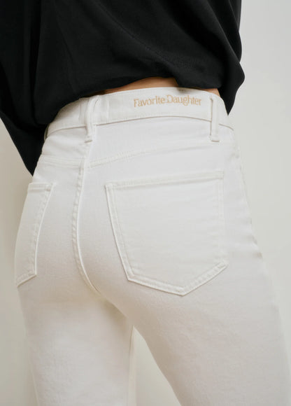 The Jen Mid Rise Slim Straight Jean - Anchorage White