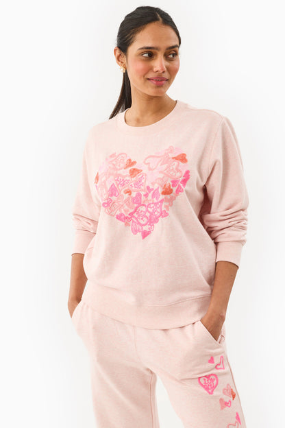 Multi Love Me Do Embroidery Top