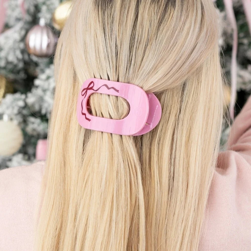 Just Add a Bow Medium Flat Round Hair Clip