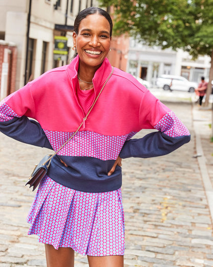 JV Quarter Zip Sweatshirt - Berry/Berry Love