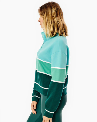 JV Quarter Zip Sweatshirt - Mint/Sage/Ivy