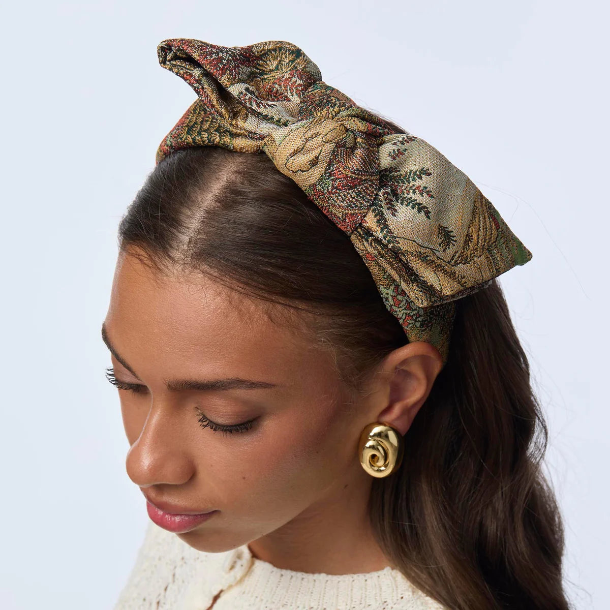 Autumn Floral Holly Jacquard Holly Headband