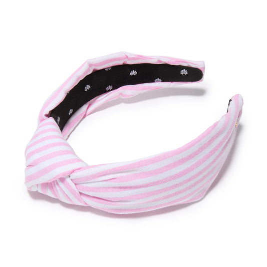 Bubblegum Knotted Cabana Stripe Headband
