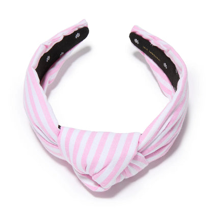 Bubblegum Knotted Cabana Stripe Headband