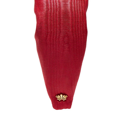 Crimson Red Holly Moire Headband
