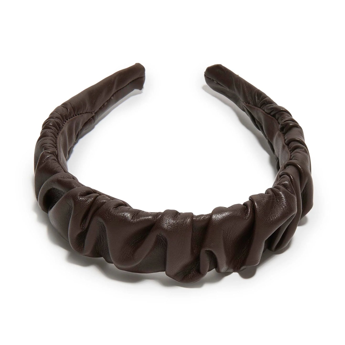 Espresso Kelly Leather Headband
