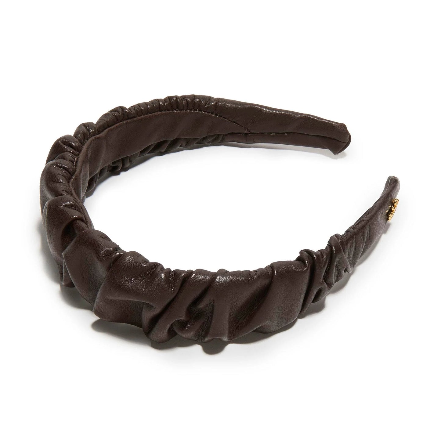 Espresso Kelly Leather Headband