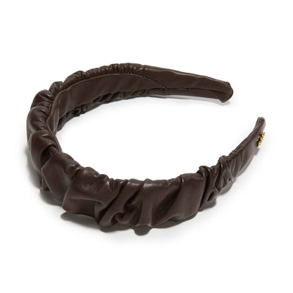 Espresso Kelly Leather Headband