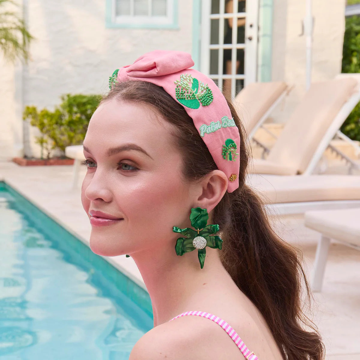 Paradise Pink Holly Palm Beach Headband