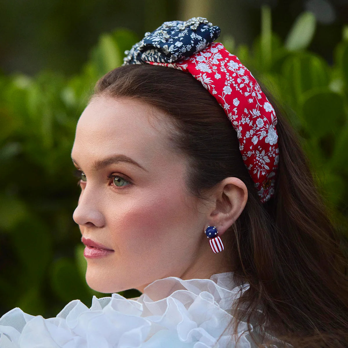 Summer Blooms Holly Americana Crystal Liberty Headband