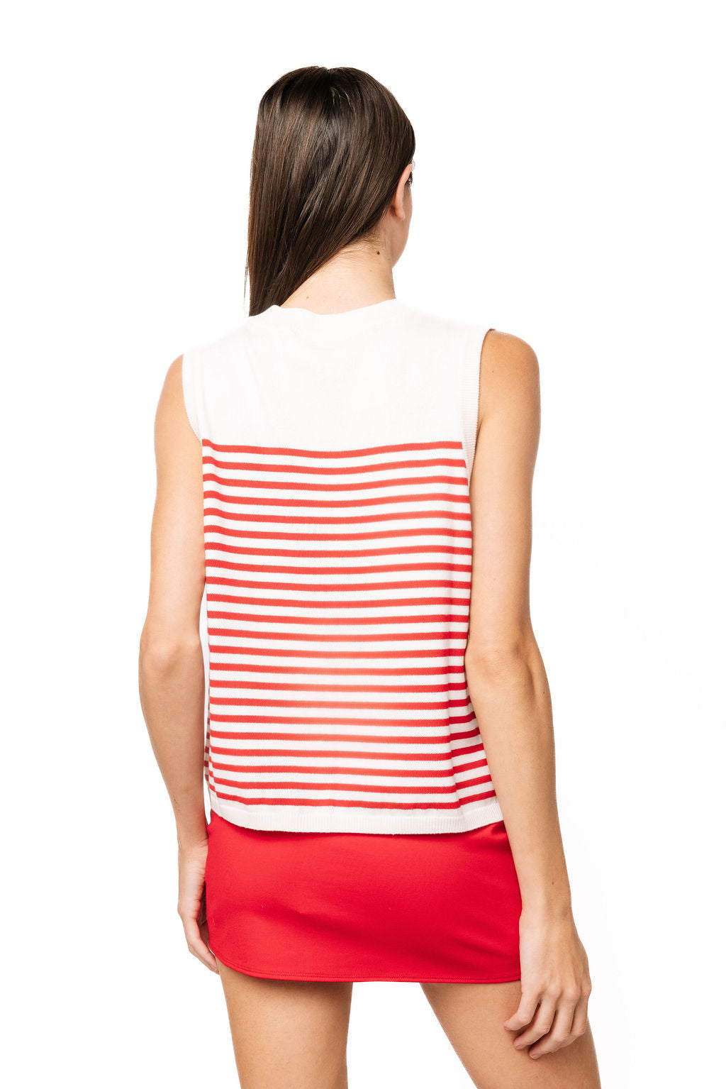 Licensed White & Red Striped Coca Cola Knit Tank