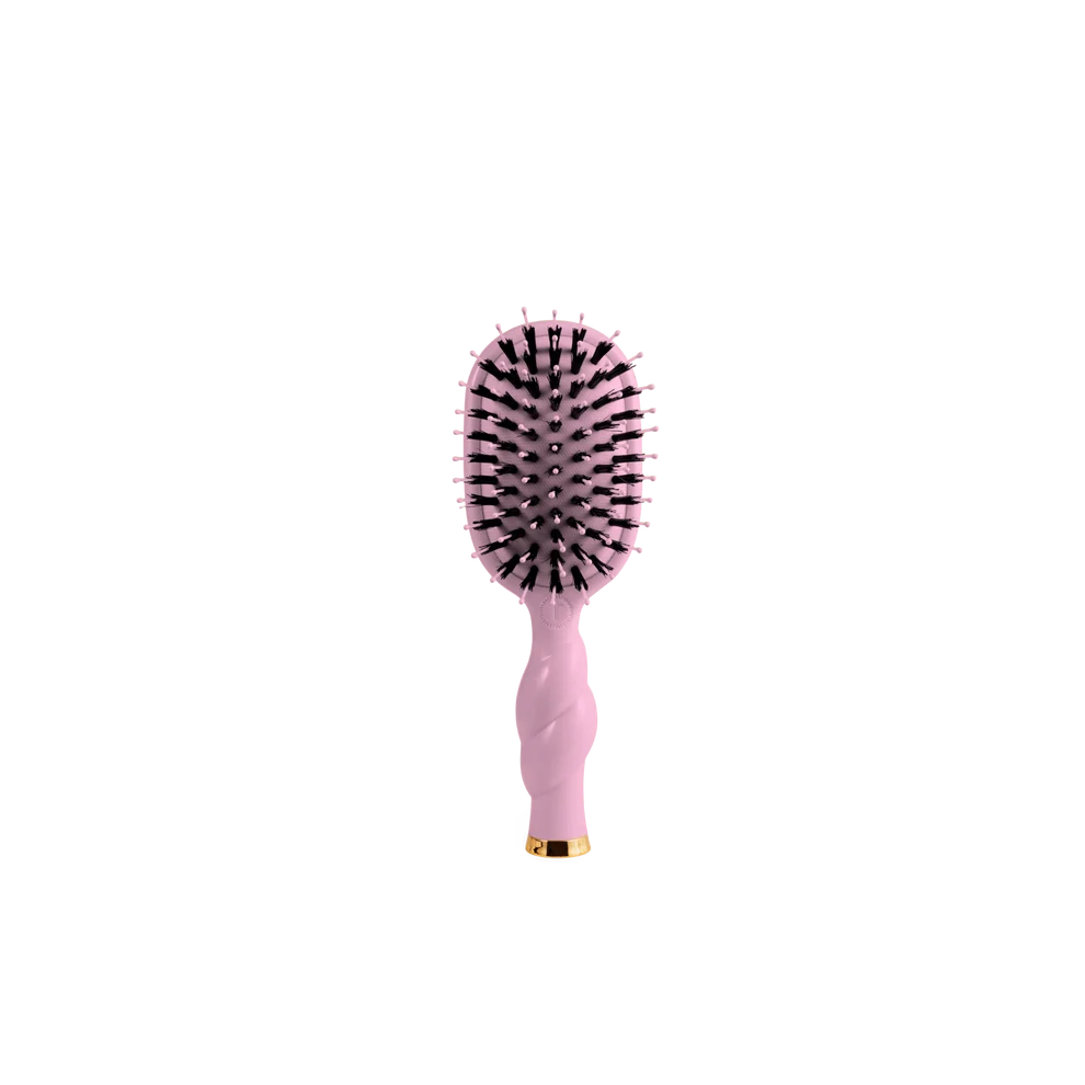 Mini Boar Bristle Hair Brush - Bubblegum Pink