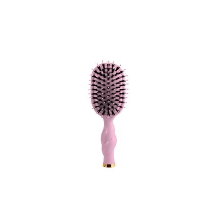 Mini Boar Bristle Hair Brush - Bubblegum Pink