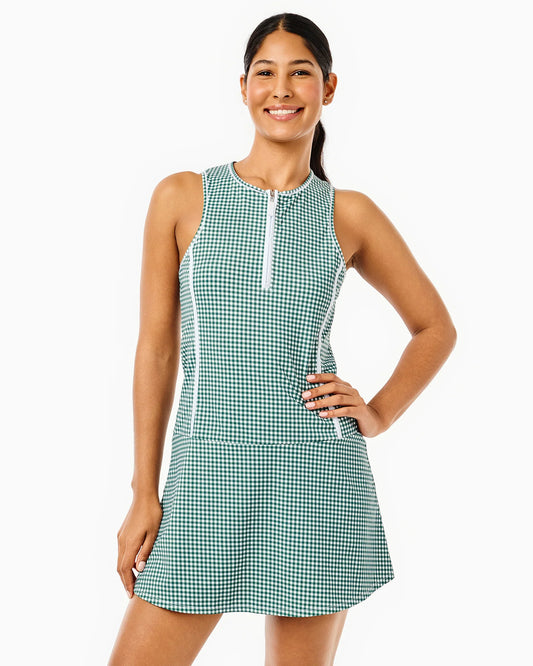 Smooth Sport Net Active Dress - Ivy Gingham