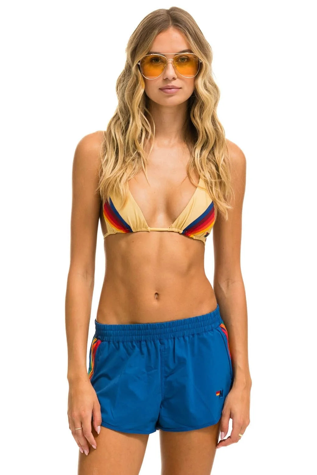 Women's 5 Stripe Flex Board Shorts - Sea/Rainbow