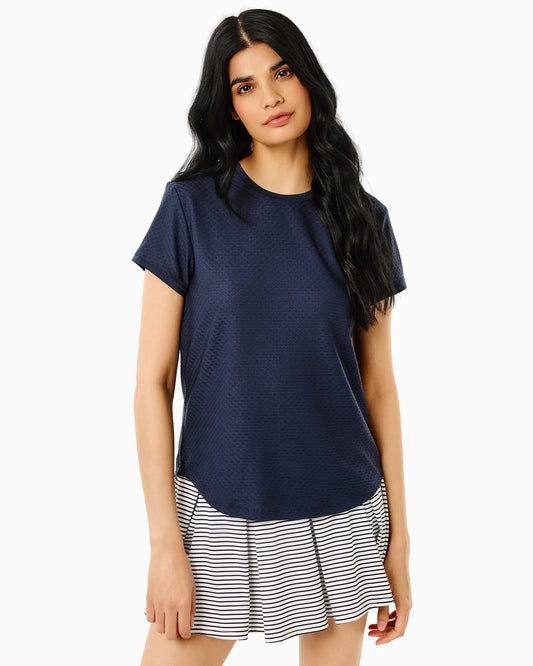 Active Mesh Palmetto Short Sleeve - Navy