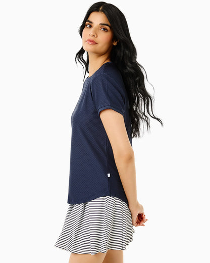 Active Mesh Palmetto Short Sleeve - Navy