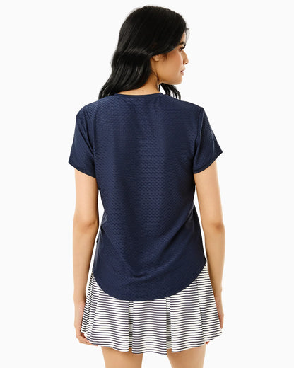 Active Mesh Palmetto Short Sleeve - Navy