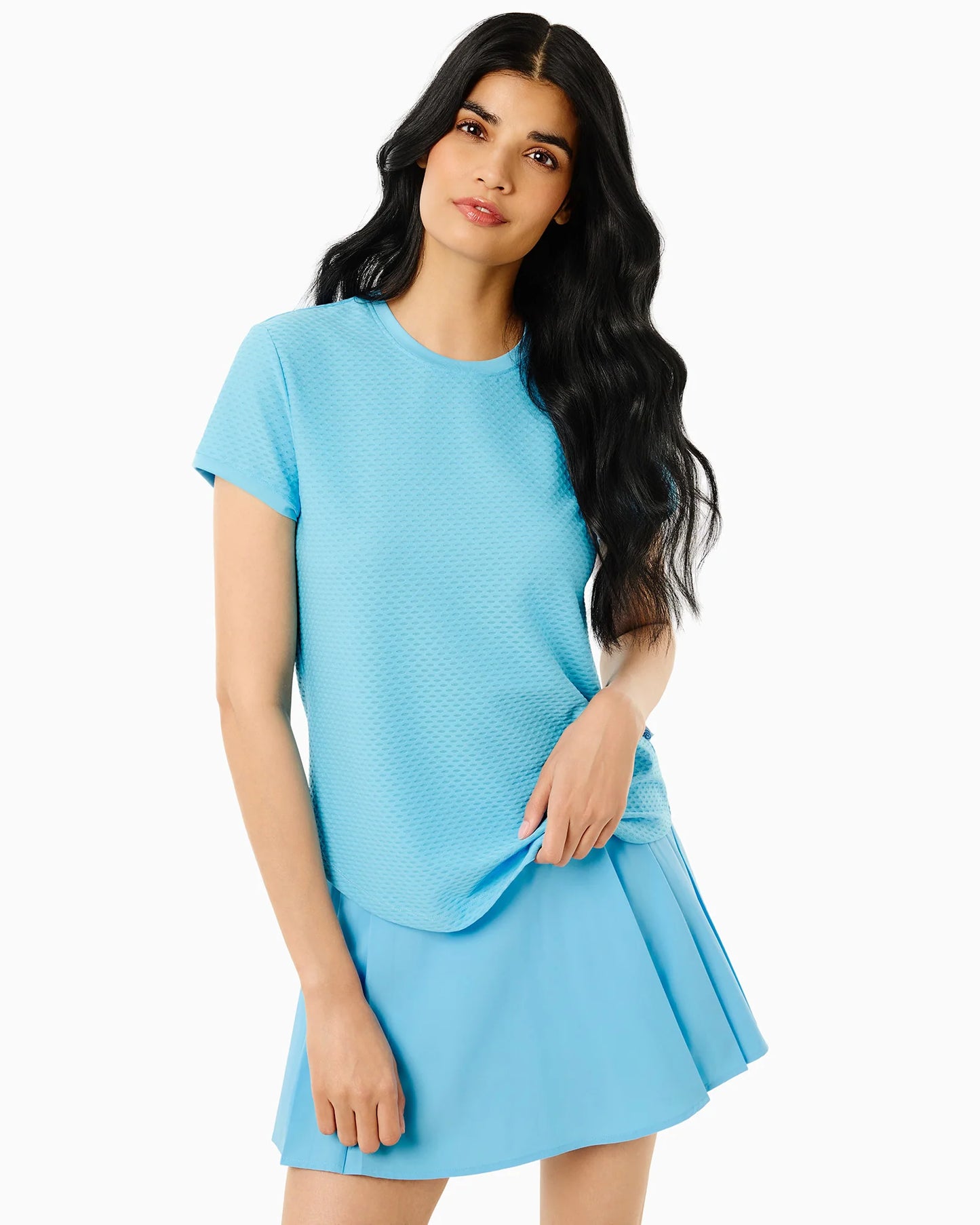 Active Mesh Palmetto Short Sleeve - Vintage Blue