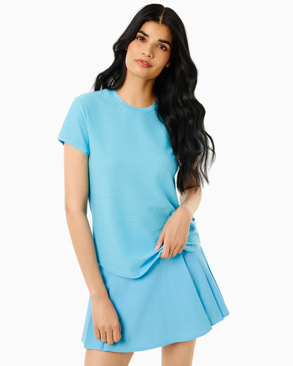 Active Mesh Palmetto Short Sleeve - Vintage Blue