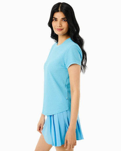 Active Mesh Palmetto Short Sleeve - Vintage Blue