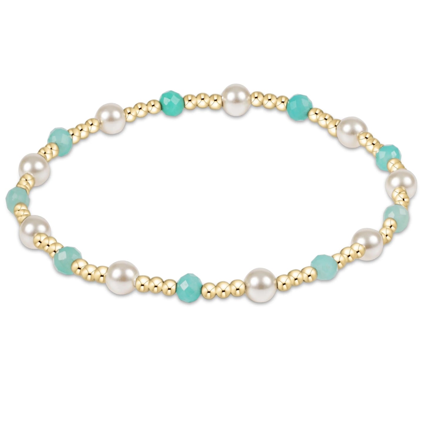 pearl sincerity 4mm gem bracelet - amazonite