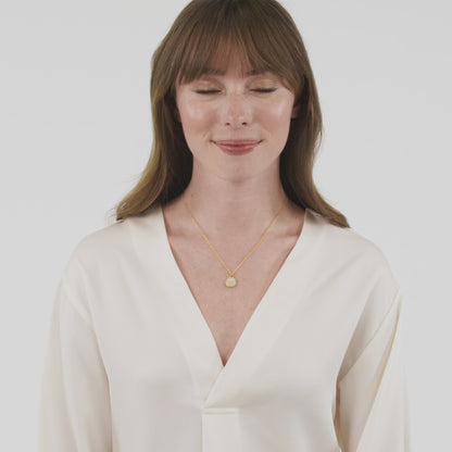 Fleur-de-Lis Solitaire Necklace - Pearl