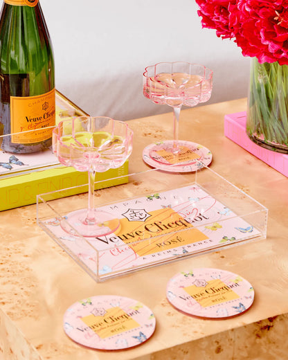 Rose Butterfly Coasters - Set of 4
