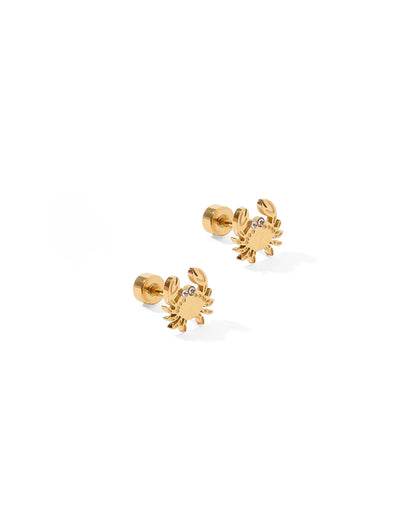 Screwback Stud Earrings - Crab