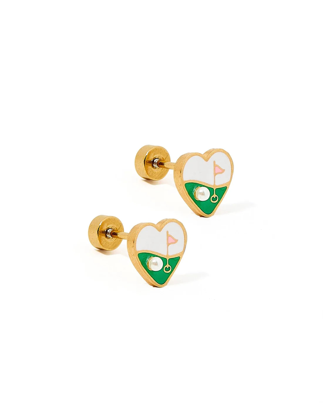 Screwback Stud Earrings - Golf Par-Tee