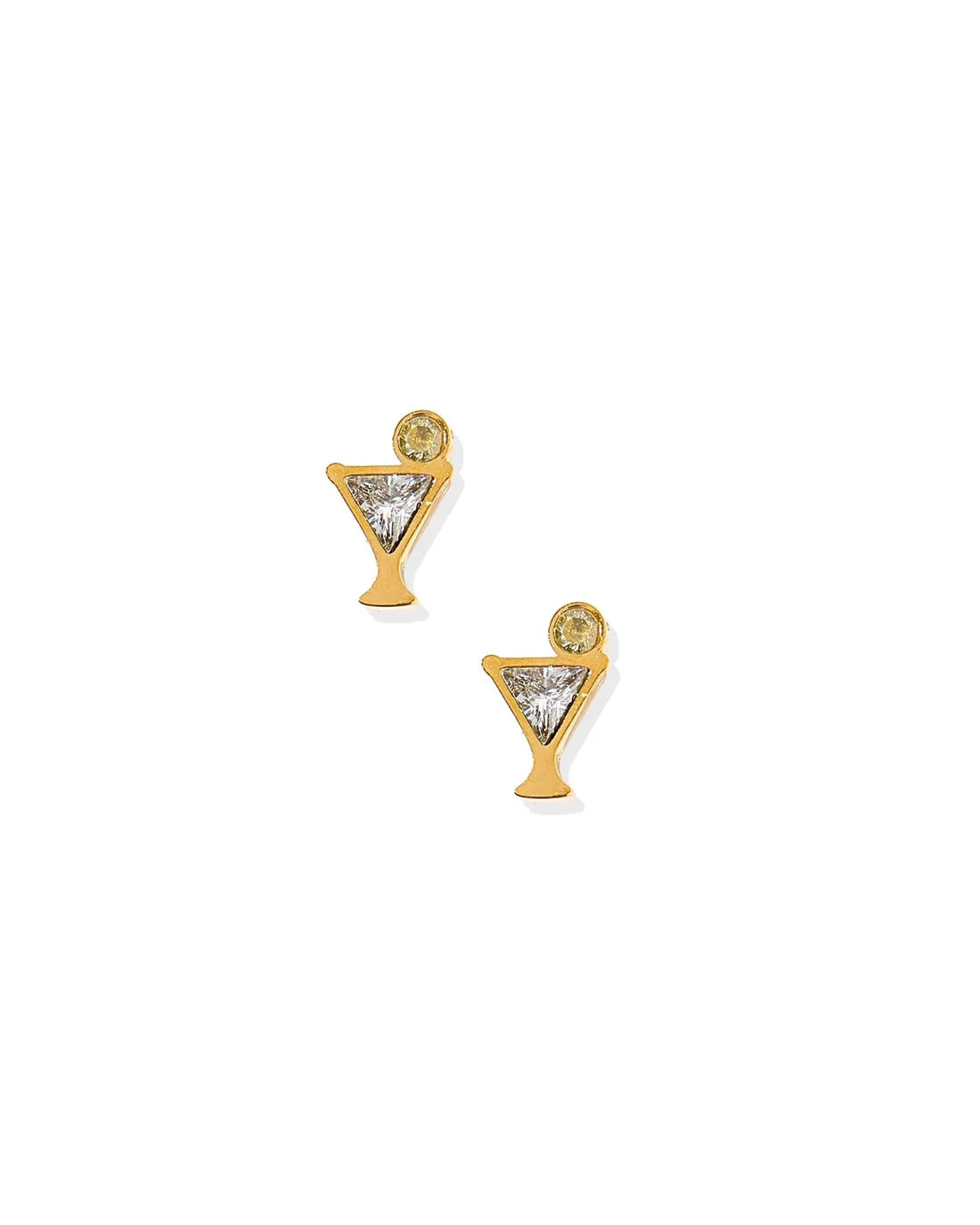 Screwback Stud Earrings - Martini