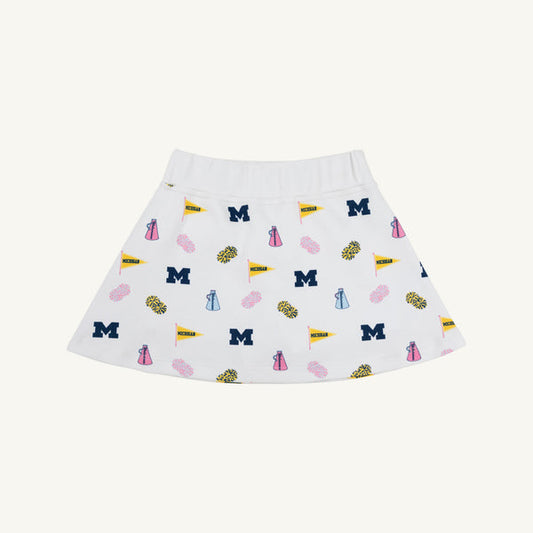 Michigan Searcy Skort- Bold in Blue with Worth Avenue White