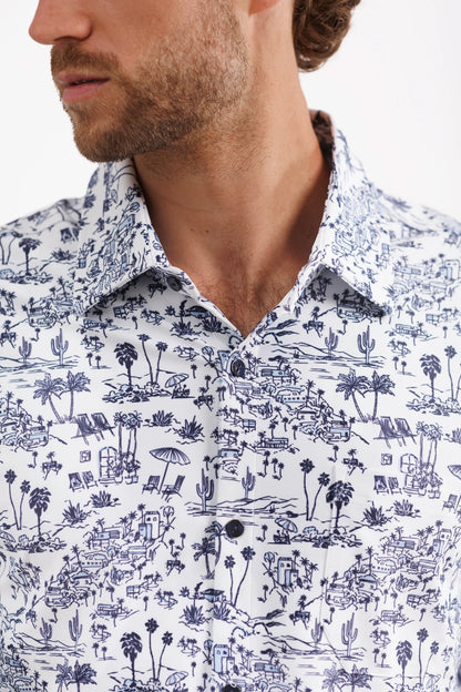 The Boatyard Button Down - Blue Oasis