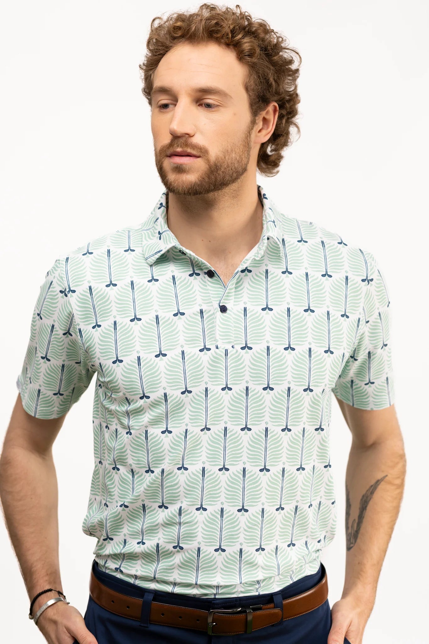 Men's Smitty Polo - Club Palm Green