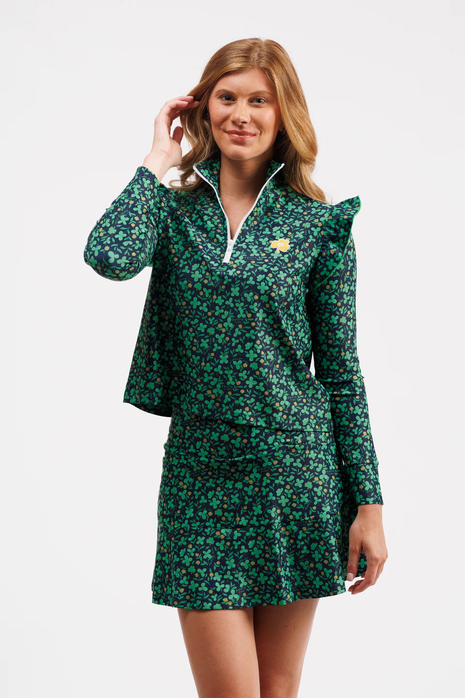 The Grayson 1/4 Zip Pullover - Notre Dame Shamrocks