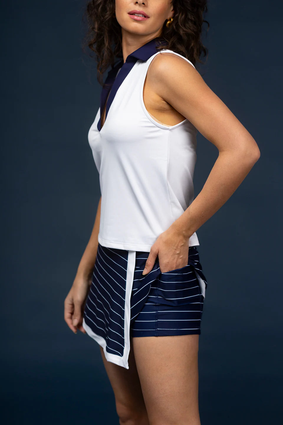 The Birdie Skort - Anchor Stripe