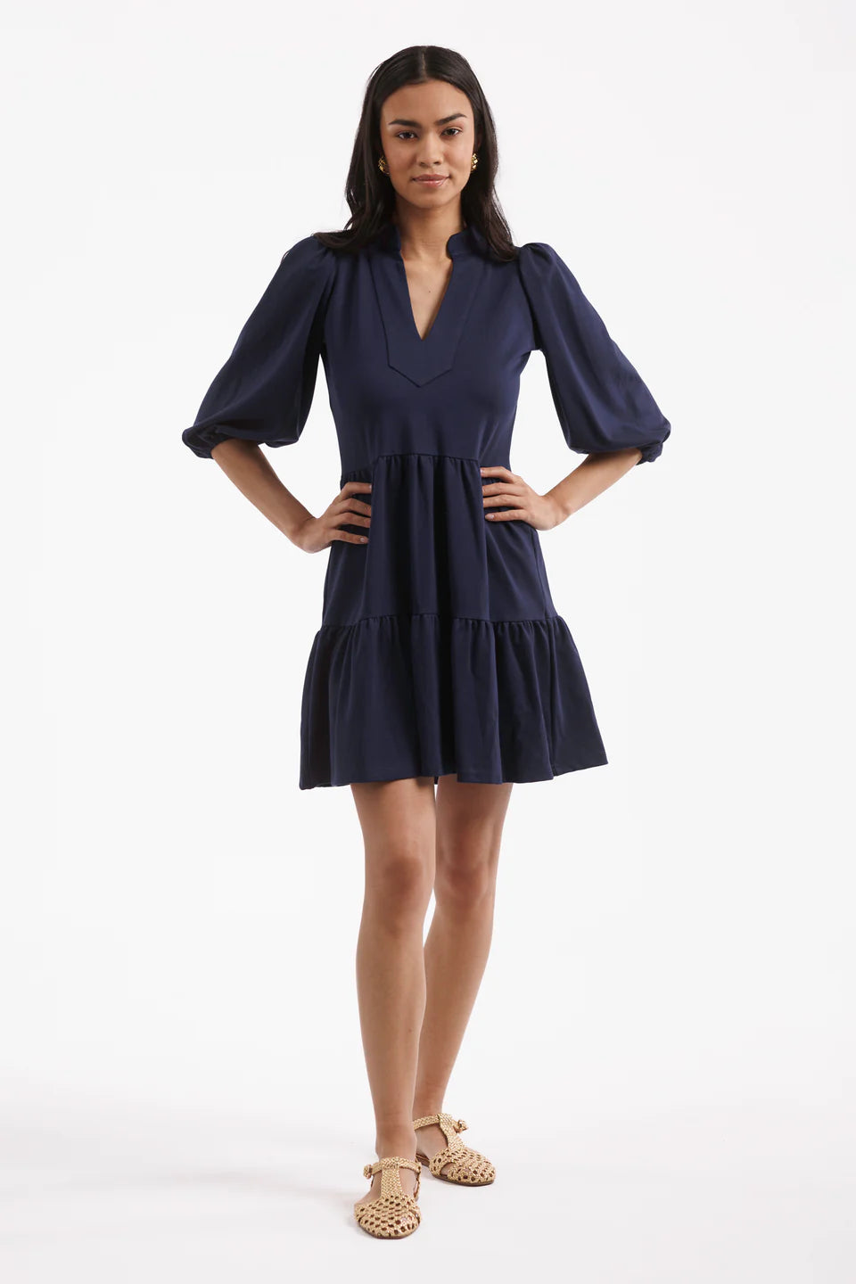 The Tory Dress - Navy Ponte