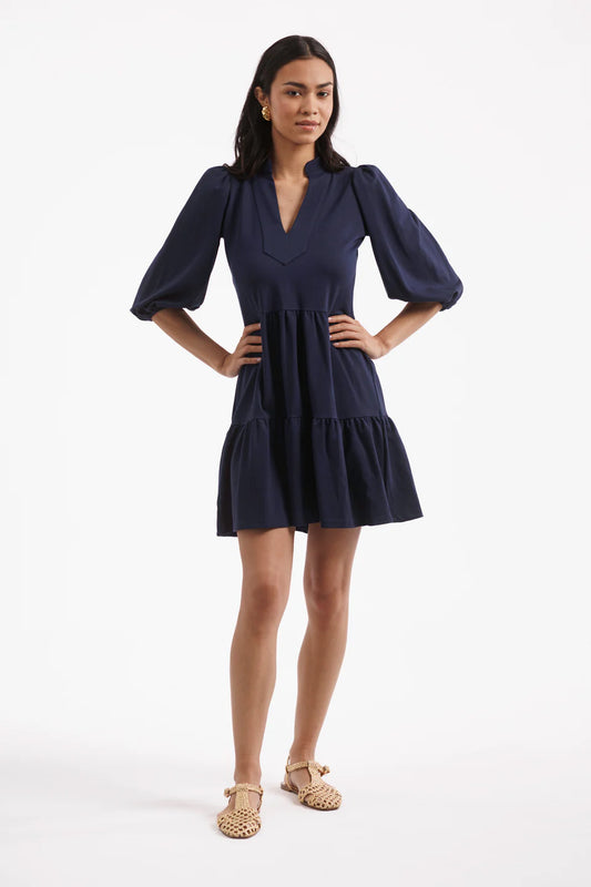 The Tory Dress - Navy Ponte
