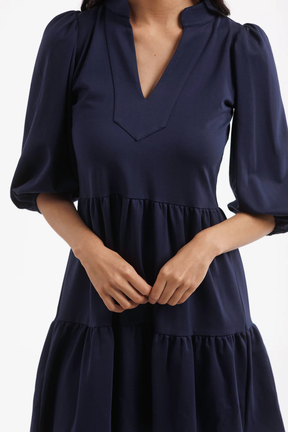 The Tory Dress - Navy Ponte