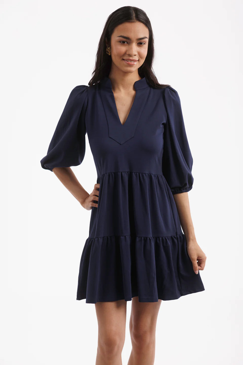The Tory Dress - Navy Ponte