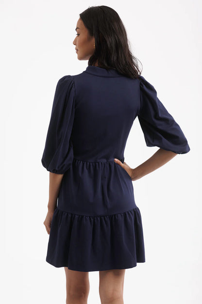 The Tory Dress - Navy Ponte