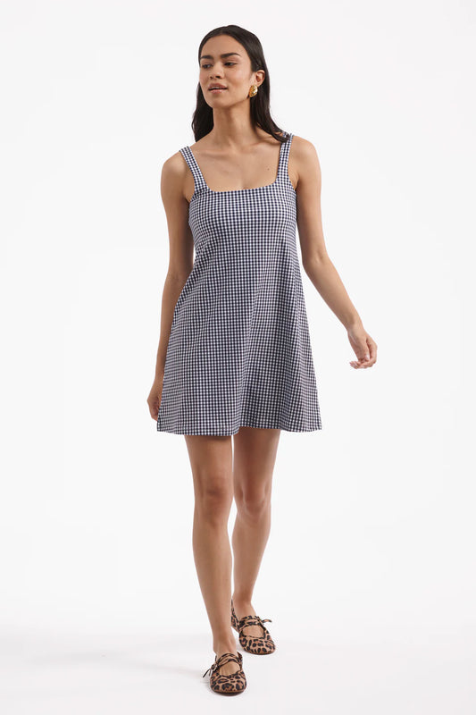 The Carol Dress - Navy Gingham