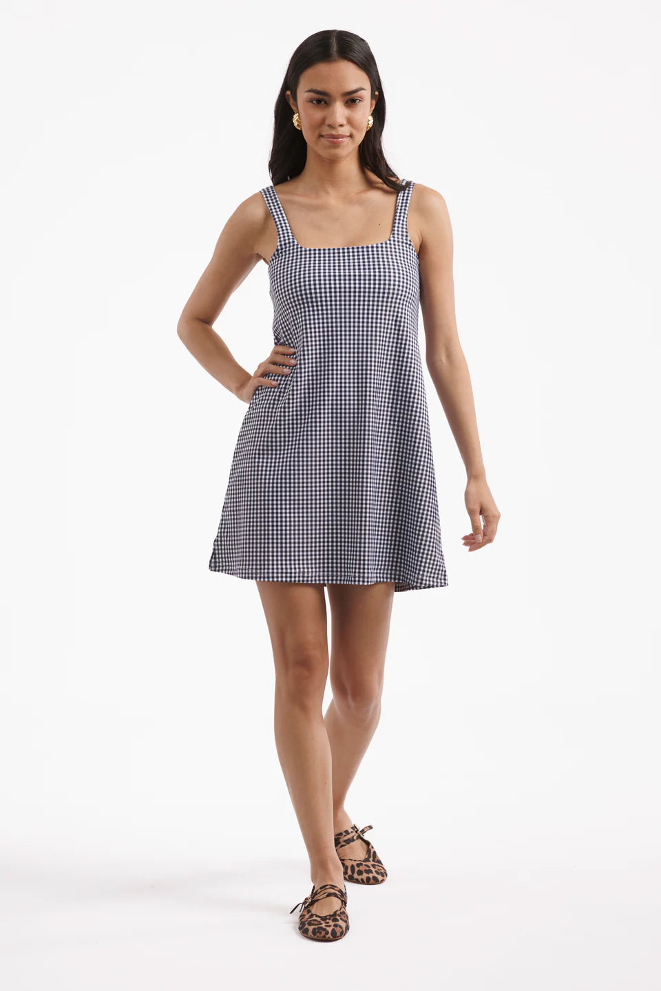 The Carol Dress - Navy Gingham